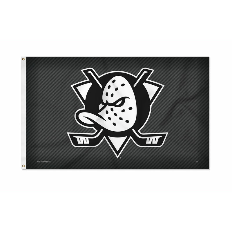 Anaheim Ducks Primary Logo Carbon Fiber Design Banner Flag (3X5)