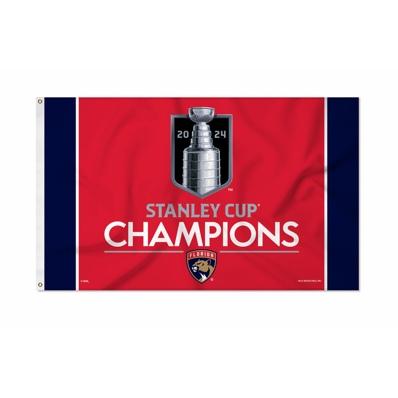 Florida Panthers 2024 Stanley Cup Champions Banner Flag
