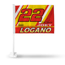 Joey Logano Car Flag (White Pole)