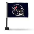 Houston Texans Helmet Logo Blue Car Flag (Black Pole)