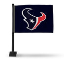 Houston Texans Primary Logo Blue Car Flag (Black Pole)