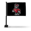 North Carolina State Wolfpack Car Flag on Black Pole
