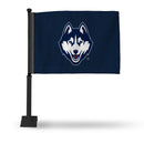 Connecticut Huskies Car Flag (Black Pole)