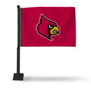 Louisville Cardinals Car Flag (Black Pole)