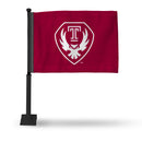 Temple Owls Car Flag (Black Pole)