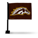 Western Michigan Broncos Car Flag - Black Pole