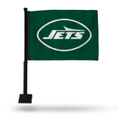New York Jets Car Flag (Black Pole)