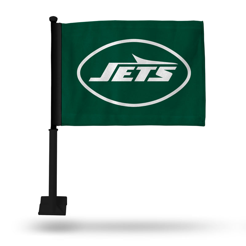 New York Jets Car Flag (Black Pole)