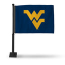 West Virginia Mountaineers Car Flag (Black Pole)