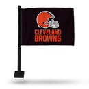 Cleveland Browns Primary Logo Car Flag (Black Pole)