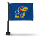 Kansas Jayhawks Car Flag (Black Pole)