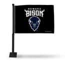 Howard Bison Car Flag - Black Pole