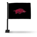 Arkansas Razorbacks Car Flag (Black Pole)