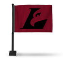 NCAA Wisconsin-La Crosse Eagles Double Sided Car Flag -  16" x 19" - Strong Black Pole that Hooks Onto Car/Truck/Automobile By Rico Industries