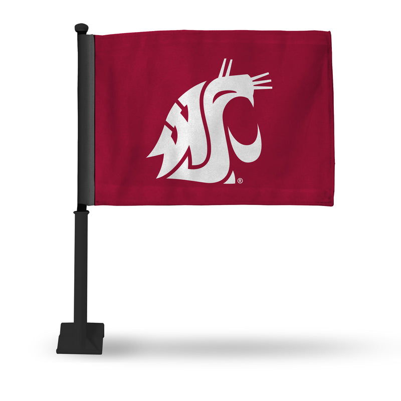 Washington State Cougars Car Flag (Black Pole)