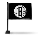 Brooklyn Nets Car Flag - Black Pole