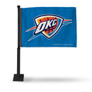 Oklahoma City Thunder Car Flag - Black Pole