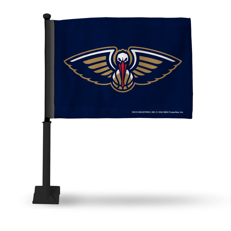 New Orleans Pelicans Car Flag - Black Pole