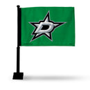 Dallas Stars Car Flag - Black Pole