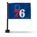 Philadelphia 76Ers Car Flag - Black Pole