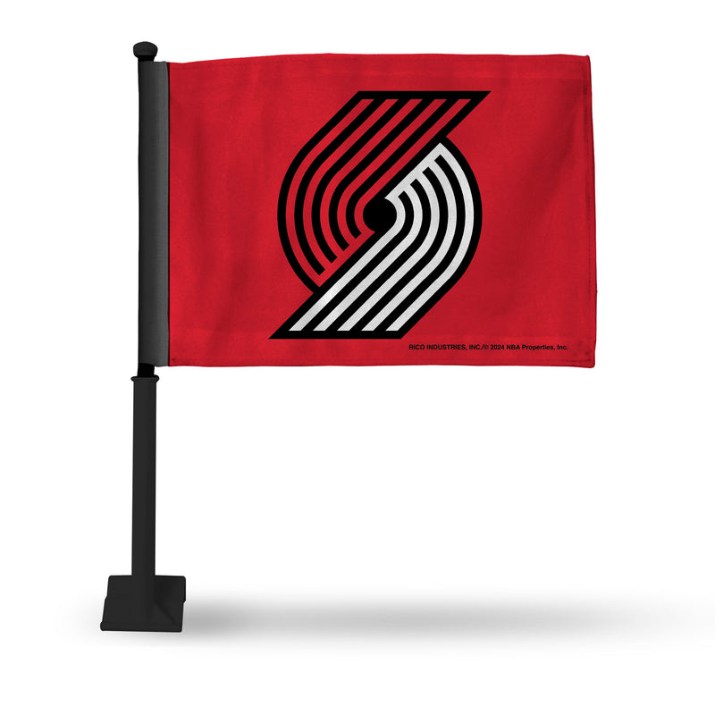 Portland Trail Blazers Car Flag - Black Pole