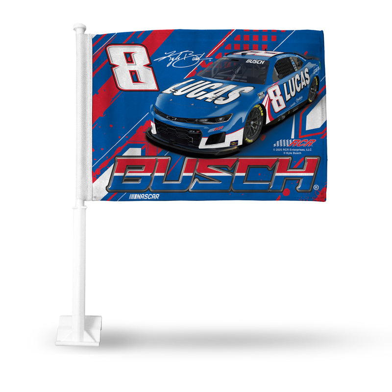 Kyle Busch Car Flag (White Pole) - Car Art