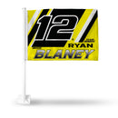 Ryan Blaney Car Flag (White Pole)