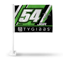 Ty Gibbs Car Flag (White Pole)