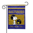 Baltimore Ravens Peanuts Game Day 13x18 Inch Double Sided Garden Flag