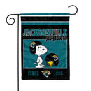 Jacksonville Jaguars Peanuts Game Day 13x18 Inch Double Sided Garden Flag