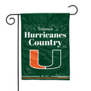 Miami Hurricanes Double Sided Garden Flag