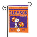 Clemson Tigers Peanuts Game Day 13x18 Inch Double Sided Garden Flag