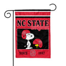 North Carolina State Wolfpack Peanuts Game Day 13x18 Inch Double Sided Garden Flag
