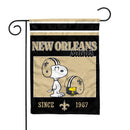 New Orleans Saints Peanuts Game Day 13x18 Inch Double Sided Garden Flag