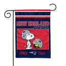 New England Patriots Peanuts Game Day 13x18 Inch Double Sided Garden Flag