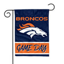 Broncos Game Day 13x18 Inch Double Sided Garden Flag