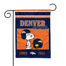 Denver Broncos Peanuts Game Day 13x18 Inch Double Sided Garden Flag