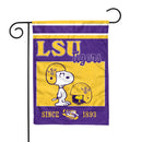 LSU Tigers Peanuts Game Day 13x18 Inch Double Sided Garden Flag