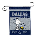 Dallas Cowboys Peanuts Game Day 13x18 Inch Double Sided Garden Flag