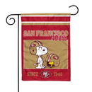 San Francisco 49ers Peanuts Game Day 13x18 Inch Double Sided Garden Flag