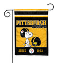 Pittsburgh Steelers Peanuts Game Day 13x18 Inch Double Sided Garden Flag