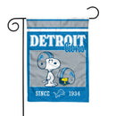 Detroit Lions Peanuts Game Day 13x18 Inch Double Sided Garden Flag
