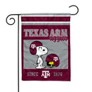 Texas A&M Aggies Peanuts Game Day 13x18 Inch Double Sided Garden Flag