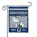 Indianapolis Colts Peanuts Game Day 13x18 Inch Double Sided Garden Flag