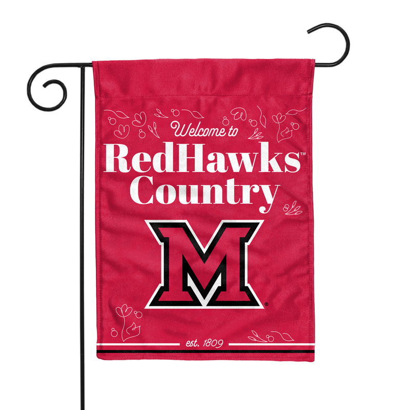 Miami of Ohio Redhawks Double Sided Garden Flag