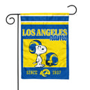 Los Angeles Rams Peanuts Game Day 13x18 Inch Double Sided Garden Flag