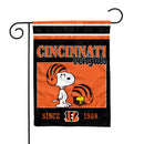 Cincinnati Bengals Peanuts Game Day 13x18 Inch Double Sided Garden Flag