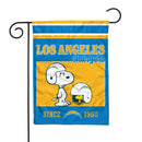 Los Angeles Chargers Peanuts Game Day 13x18 Inch Double Sided Garden Flag