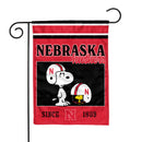 Nebraska Cornhuskers Peanuts Game Day 13x18 Inch Double Sided Garden Flag