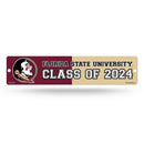 Florida State Class Of 2024 Plastic Street Sign 4X16"